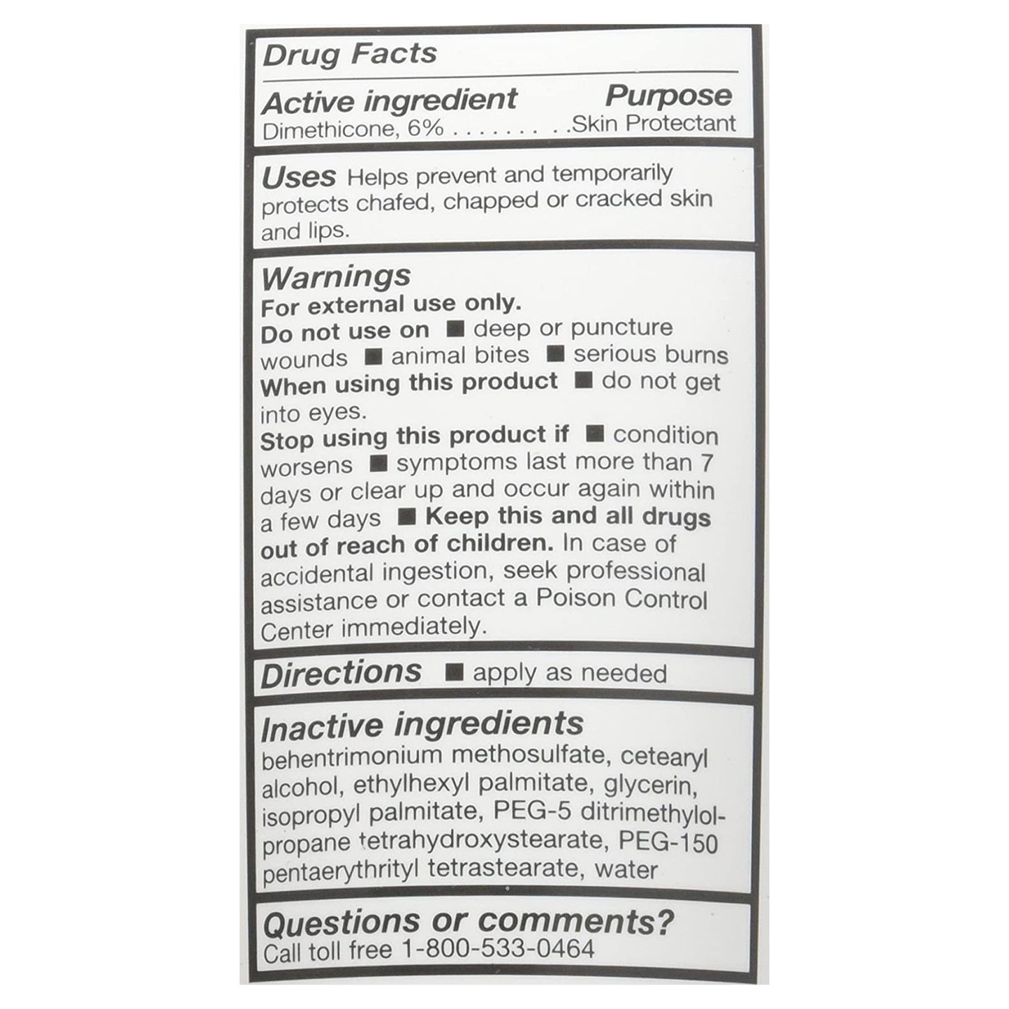 Sween 24 hour protectant skin cream 7091 showing 6 percent ingedients, dimethicone and lanolin free formula