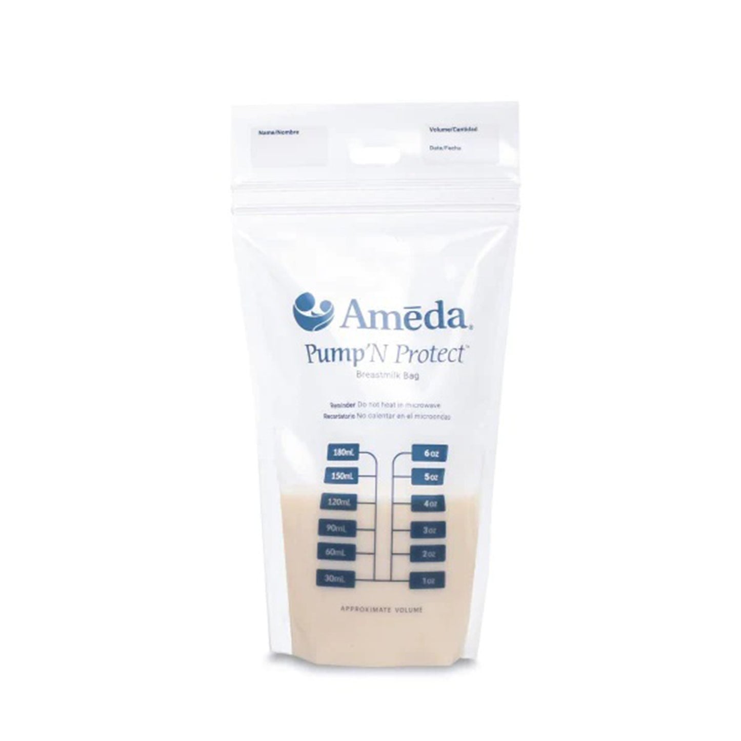 Breast Milk Storage Bag Ameda® Pump 'N Protect™ 6 oz. Plastic