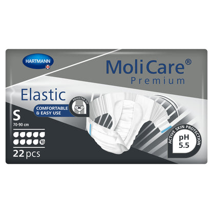 MoliCare® Premium Elastic 10 Drop Absorbency Incontinence Briefs, Small