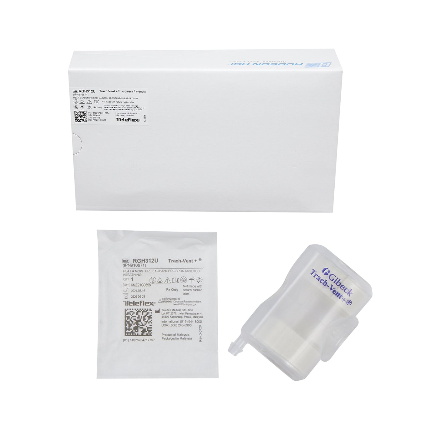 Gibeck® Trach-Vent®+ Heat and Moisture Exchanger