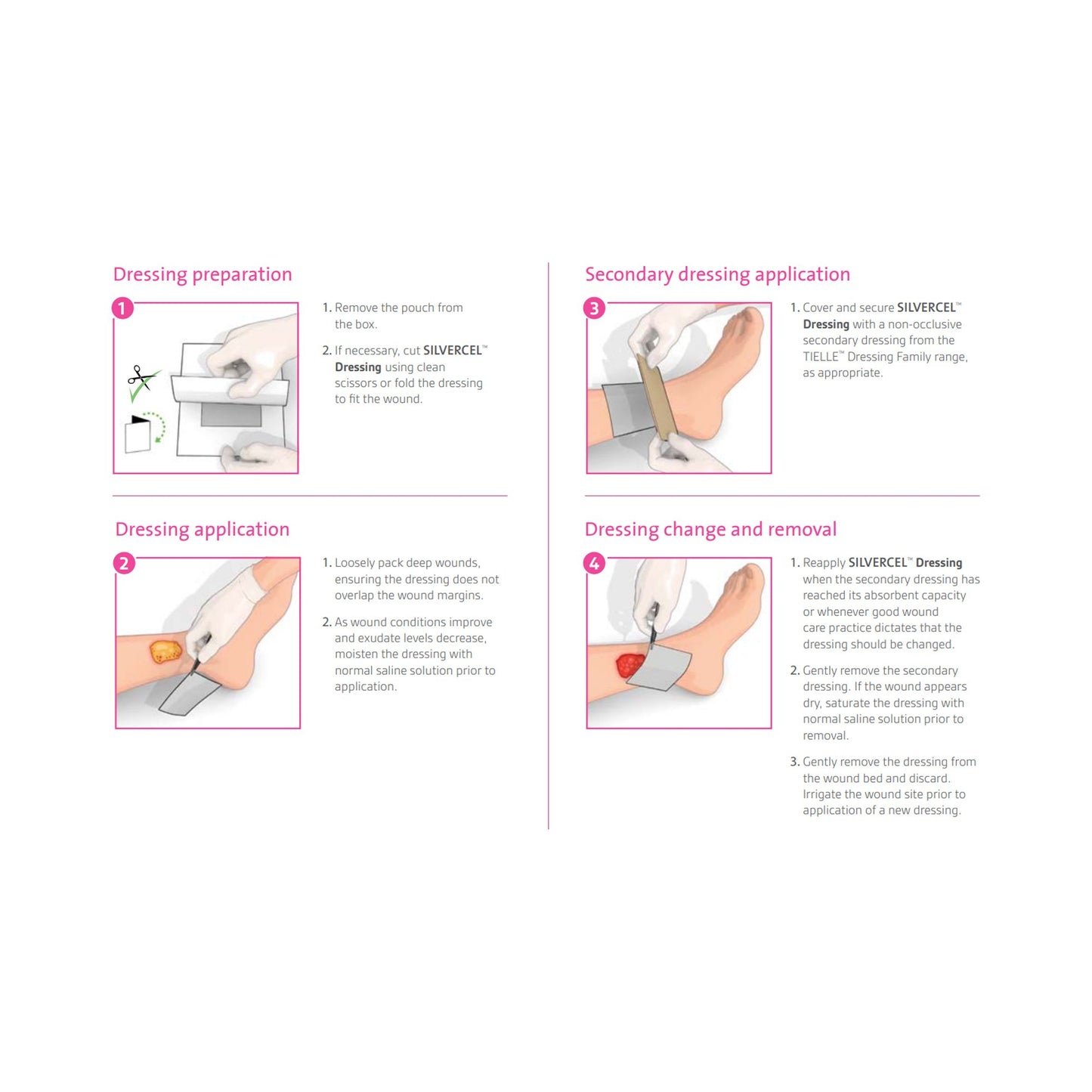 3M™ Silvercel™ Alginate Dressing with Silver, 4-1/4 x 4-1/4 Inch