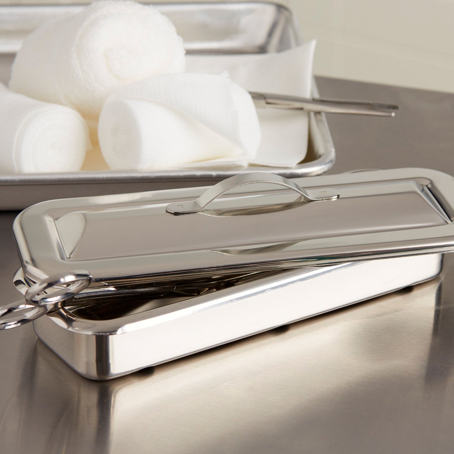 McKesson Instrument Tray, Strap Handle, 8½ Inches