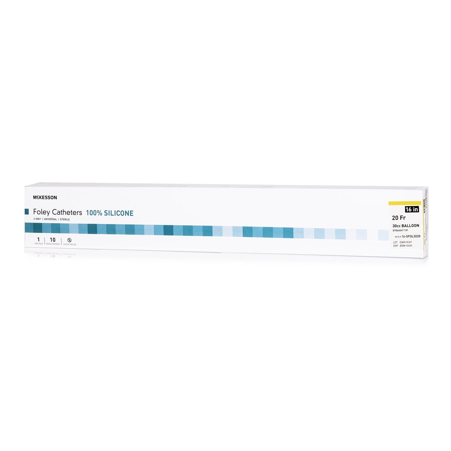 McKesson Silicone Foley Catheter, Standard Tip, 20 Fr., 30 cc