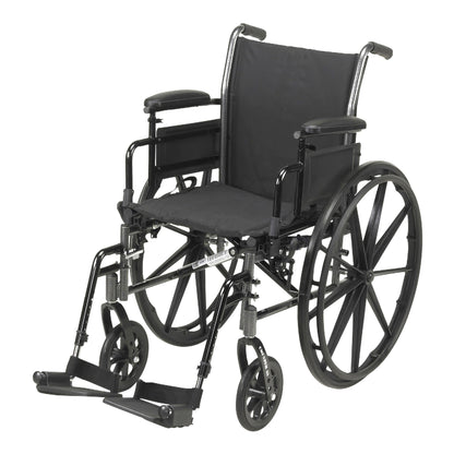 McKesson Manual Lightweight Wheelchair, 18 Inch Seat Width