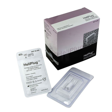 Integra Lifesciences 62-202 HeliPlug Collagen Dressing, 3/8 x 3/4 Inch, White