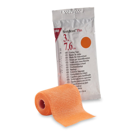 Solventum 82003W 3M Scotchcast Plus Bright Orange Cast Tape, 3 Inch x 4 Yard