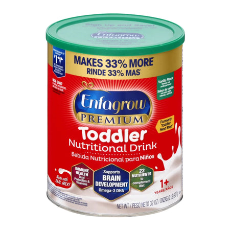 Mead Johnson 1249100 Toddler Formula Enfagrow PREMIUM Vanilla Flavor 32 oz. Can Powder