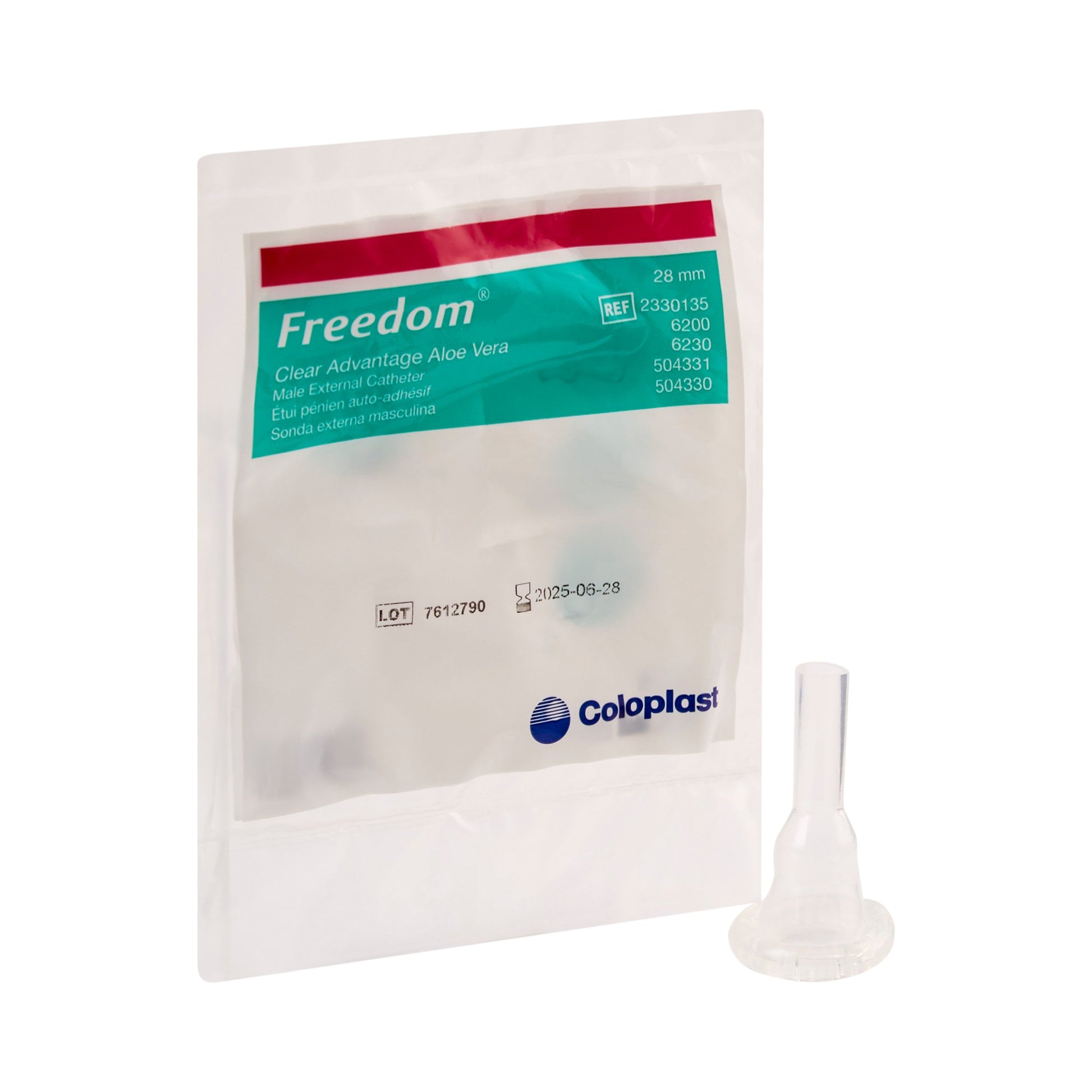 Freedom Clear Advantage Male External Catheter, Self-Adhesive, Medium, 28mm by Coloplast product image