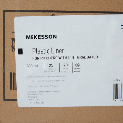 McKesson Plastic Liner for Plastic Pitchers with Lids