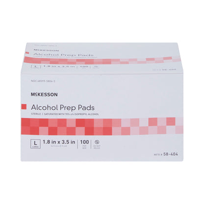McKesson Alcohol Prep Pad Isopropyl Alcohol, 1-4/5 x 3-1/2 Inch by McKesson Brand product image - view 4