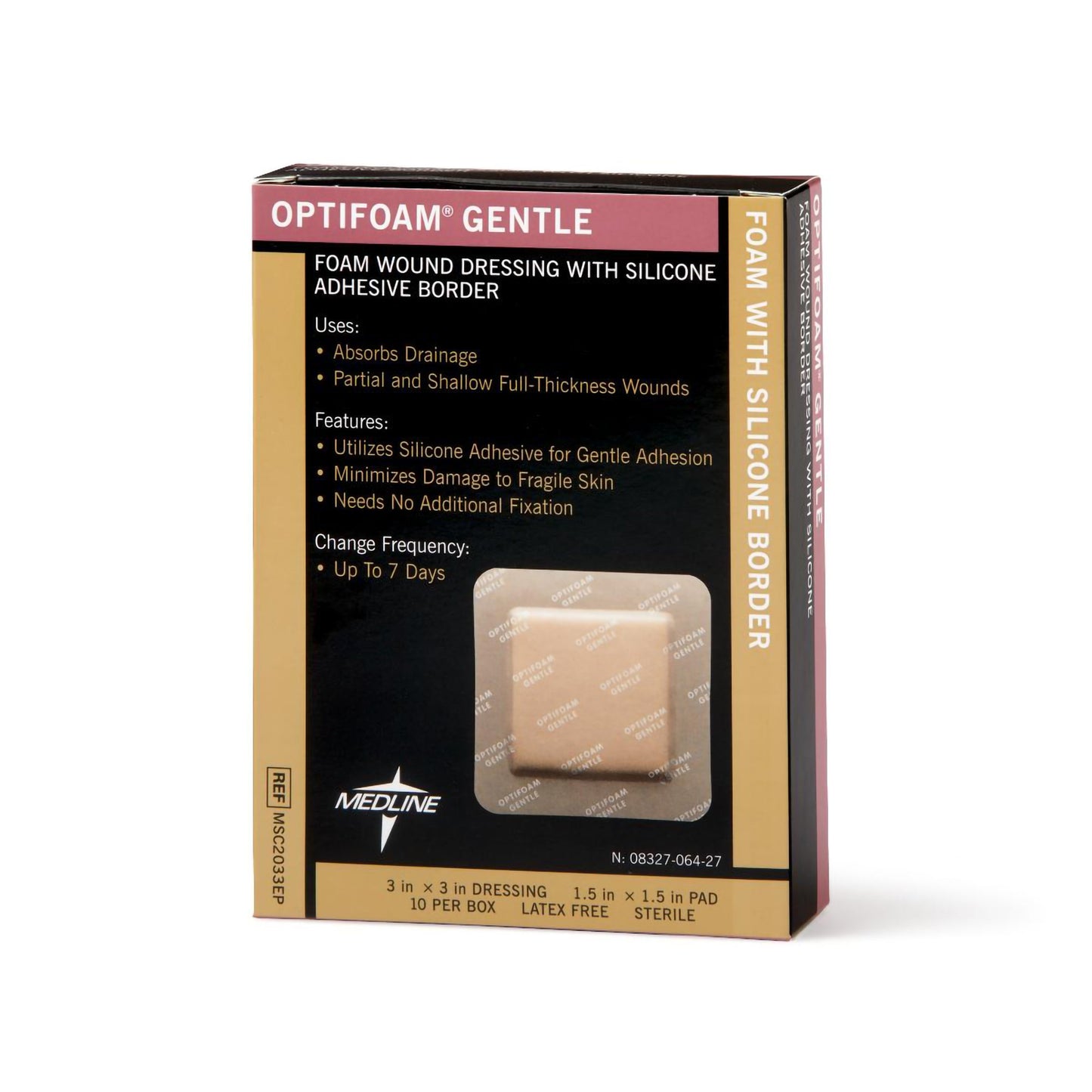 Foam Dressing Optifoam® Gentle 3 X 3 Inch With Border Waterproof Backing Silicone Border Square Sterile