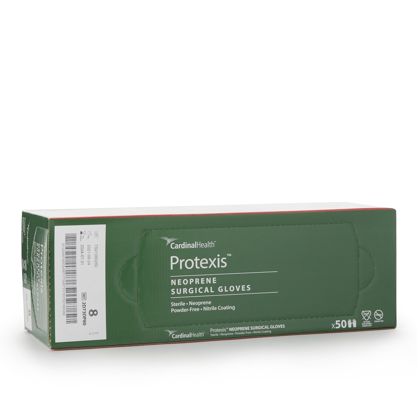 Cardinal 2D73DP80 Protexis™ Polychloroprene Surgical Glove, Size 8, Ivory