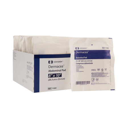 Cardinal 7198D Dermacea Sterile Abdominal Pad, 8 x 10 Inch