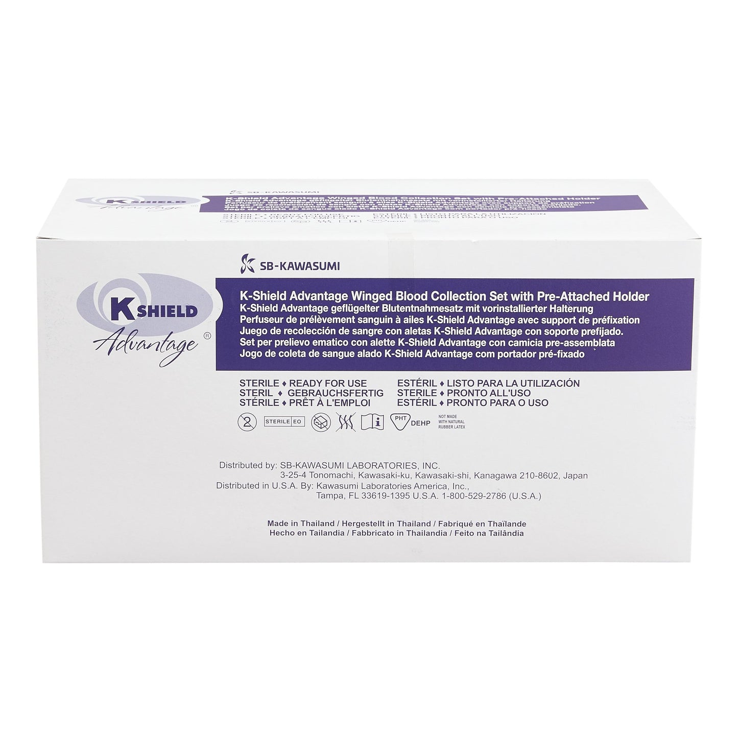 K-Shield® Advantage Blood Collection Set with Holder 25 Gauge 3/4 Inch Needle Length Safety Needle 12 Inch Tubing Sterile
