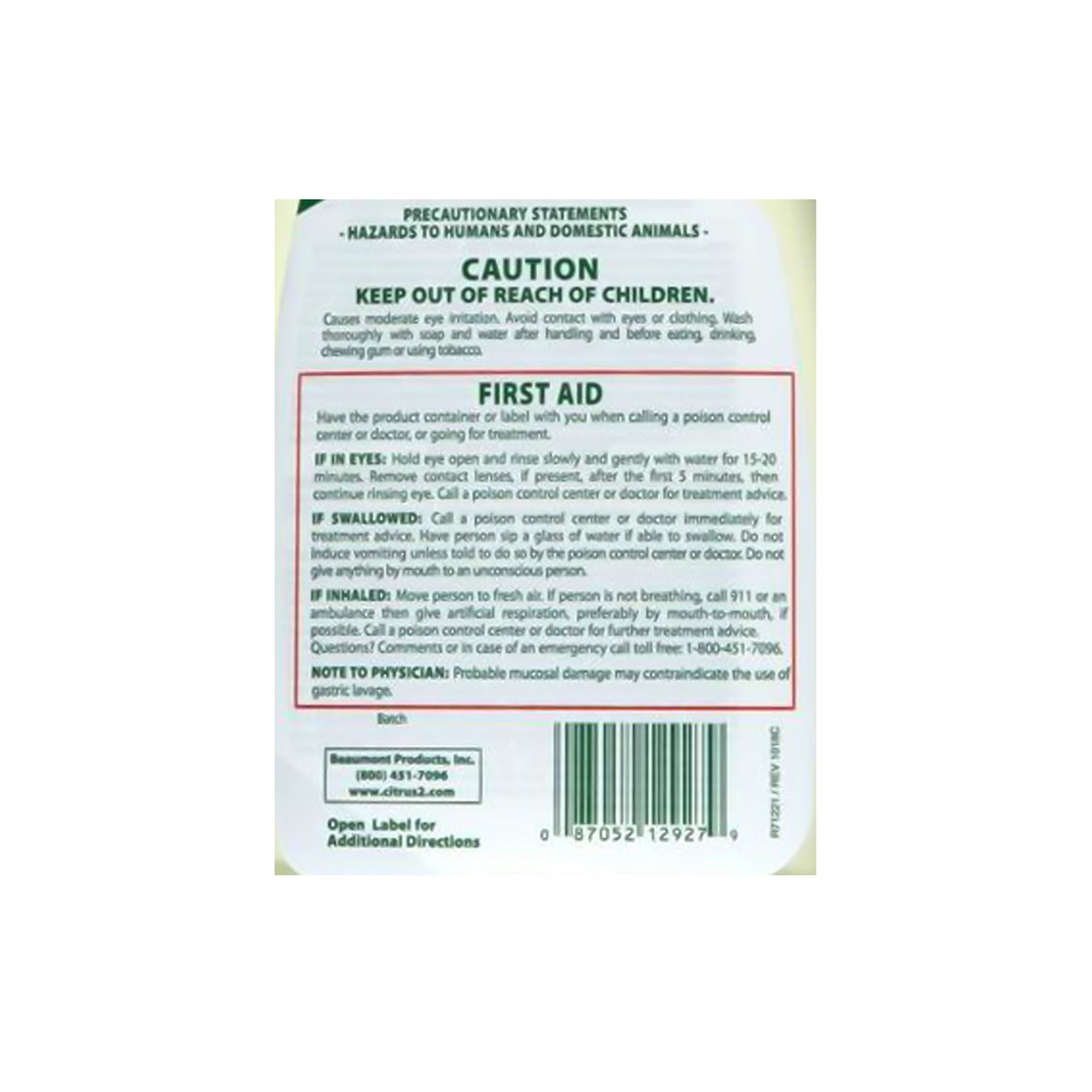 Citrus II® Hospiral Germicidal Deodorizing Cleaner, 22 oz. Spray Bottle