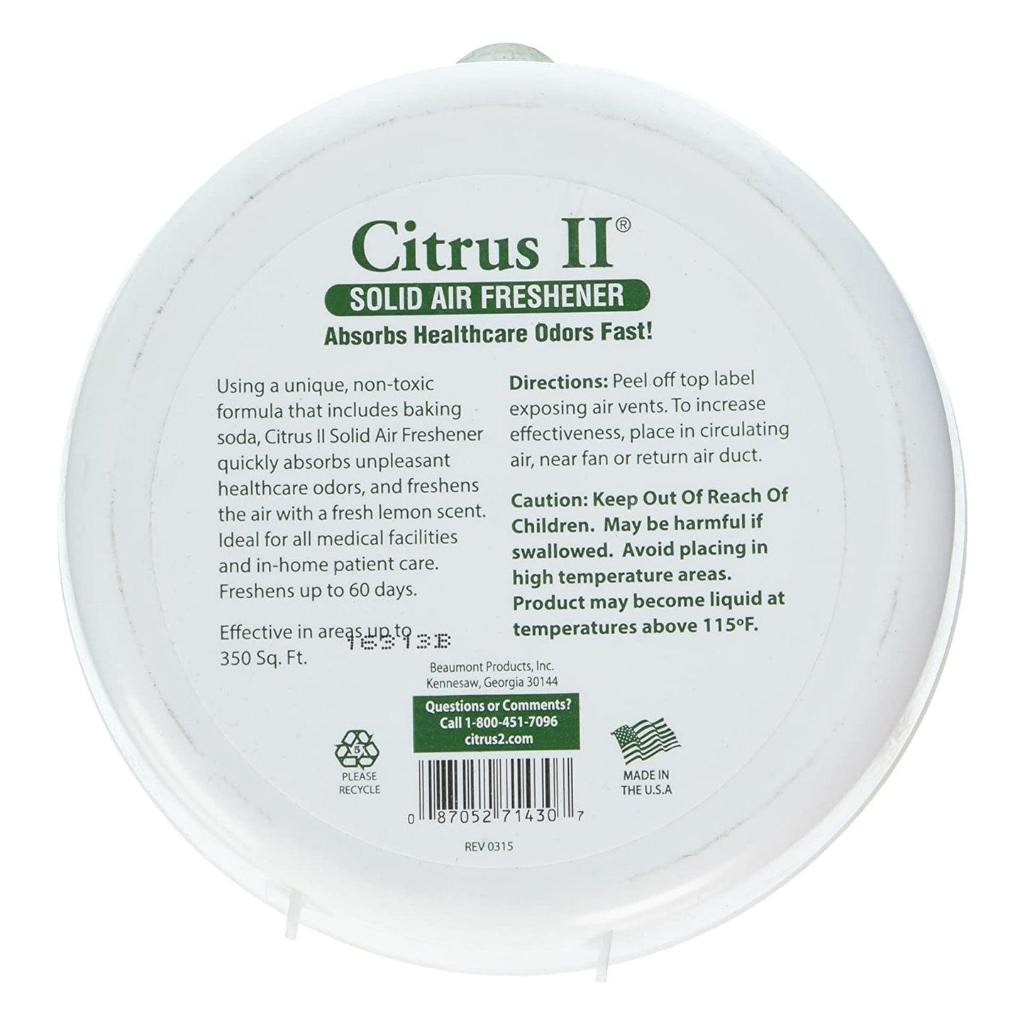 Citrus II® Solid Air Freshener, Original Scent, 8 oz.