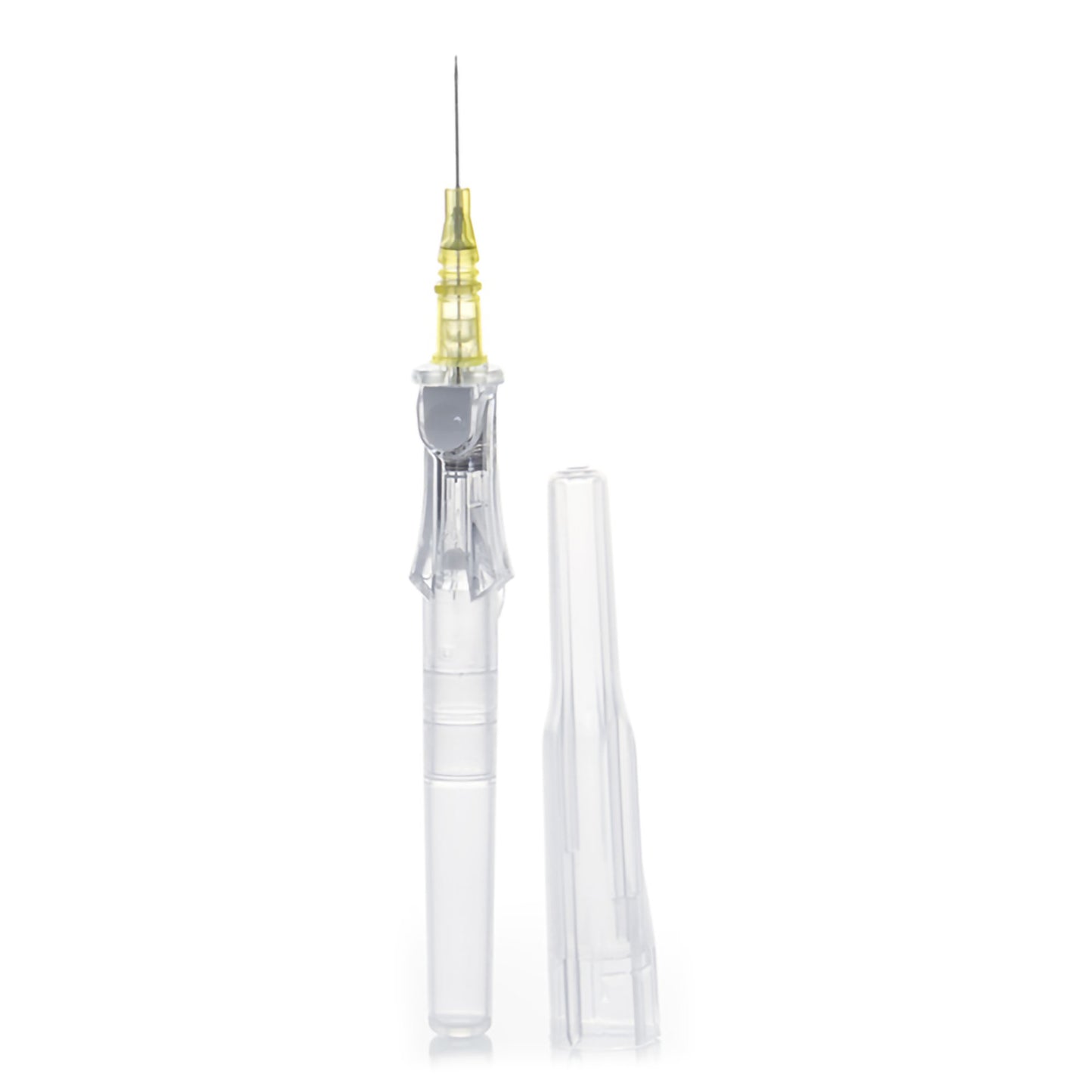 Peripheral IV Catheter McKesson Prevent® R 24 Gauge 3/4 Inch Straight Hub Non Blood Control Push Button Safety