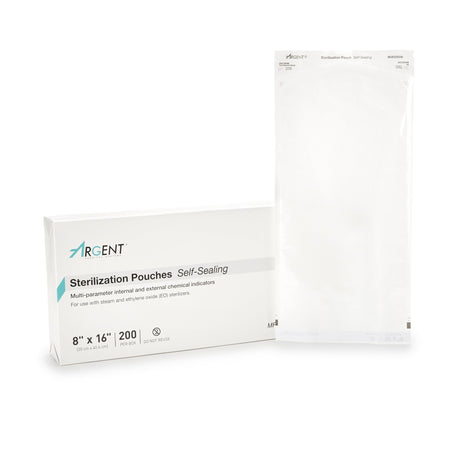 McKesson 73-SSP387 Argent Sure-Check Sterilization Pouch, 8 x 16 Inch