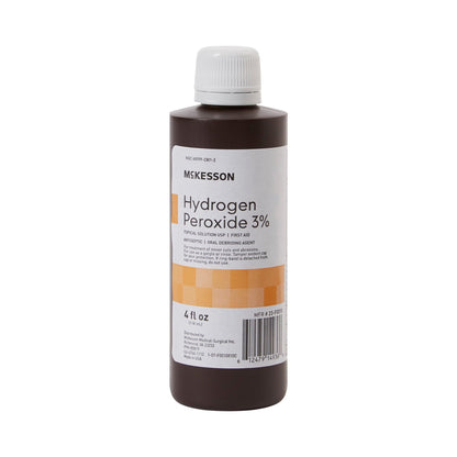McKesson 23-F0010 Antiseptic Hydrogen Peroxide 4 oz. Bottle