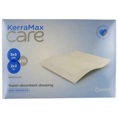 Solventum PRD500-025 KerraMax Care Super Absorbent Wound Dressing, 2 x 2 Inch