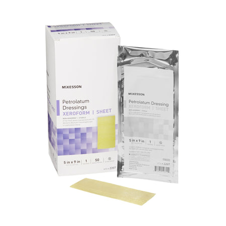 McKesson 2207 Xeroform Petrolatum Impregnated Dressing, 5 x 9 Inch