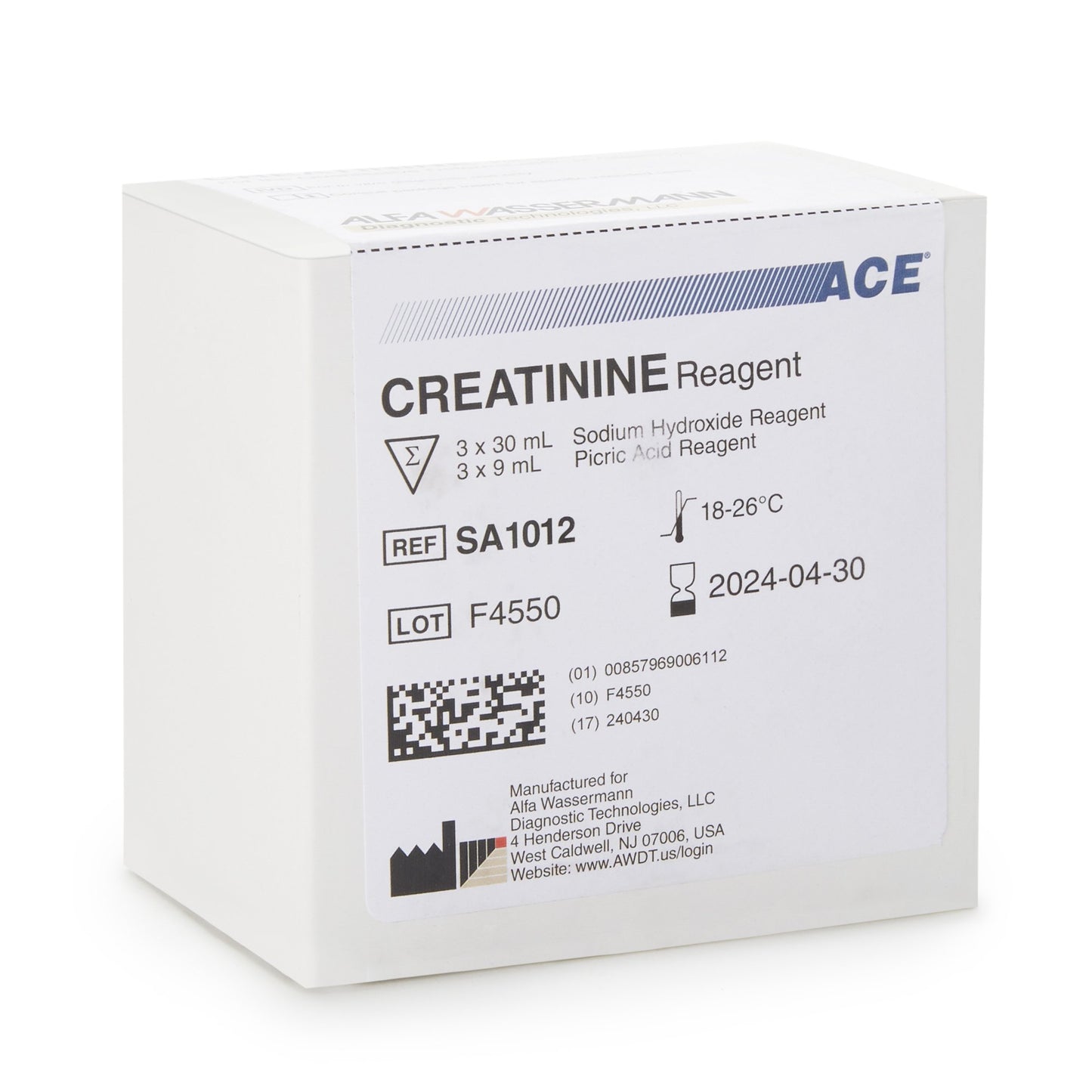 Ace® General Chemistry Reagent, Creatinine test