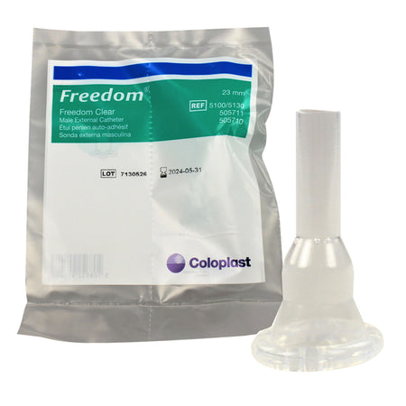 Coloplast 5100 Freedom Clear Silicone Male External Catheter, 23 mm, Small