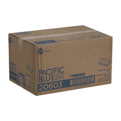 Pacific Blue Basic™ Paper Towel, 240 per Pack, 10 Packs per Case
