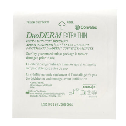 DuoDerm® Extra Thin Hydrocolloid Dressing, 6 x 6 Inch