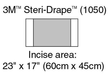 3M 5721 Steri-Drape Sterile Large Incise Surgical Drape, 17 x 23 Inch