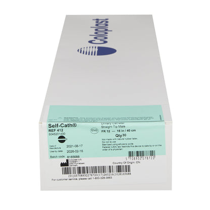Self-Cath® Unisex Urethral Catheter, 12 Fr, Straight Tip
