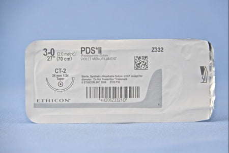 Ethicon Z332H PDS II Polydioxanone Absorbable Suture with Needle, Taper Point Monofilament