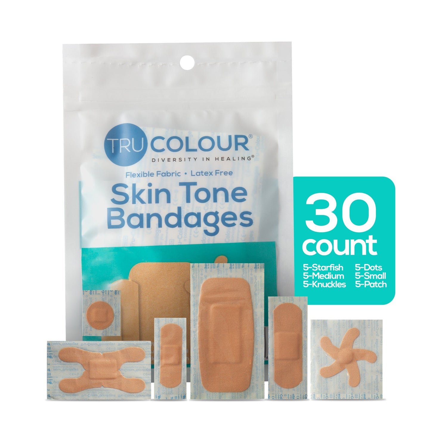 TruColour® Beige Adhesive Strip, Assorted Shapes and Sizes