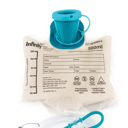Enteral Feeding Pump Bag Set with ENFit® Connector Infinity® 500 mL Silicone NonSterile