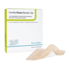 ComfortFoam™ Border Lite Thin Bordered Foam Wound Dressing, 2 x 2 Inch