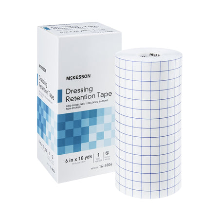 McKesson 16-4806 Nonwoven Fabric Dressing Retention Tape, 6 Inch x 10 Yard