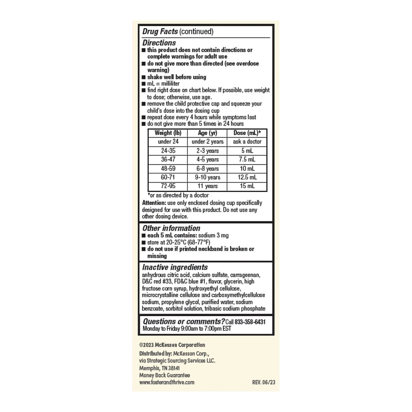 Foster & Thrive™ Acetaminophen Children's Pain Relief, Grape Flavor