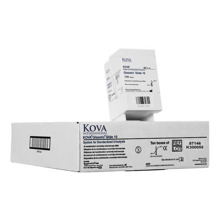 Alltrista Plastics LLC 87146E KOVA Glasstic Urinalysis Microscope Slide, 10-Chamber without Grid