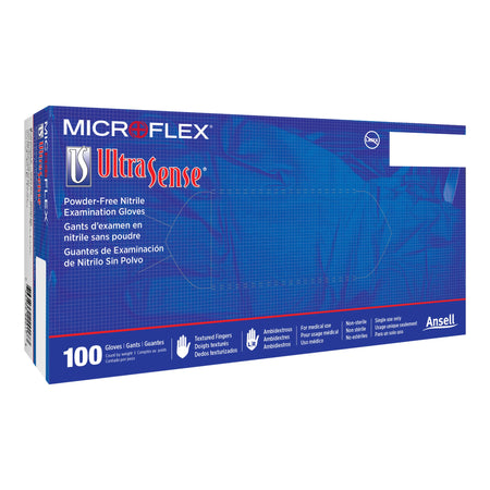 Microflex US-220-XL Ultrasense Nitrile Exam Glove, Extra Large, Blue