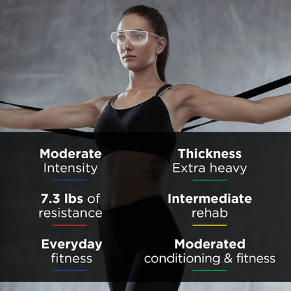 TheraBand® Exercise Resistance Band, Black, 6 Inch x 25 Yard, X-Heavy Resistance