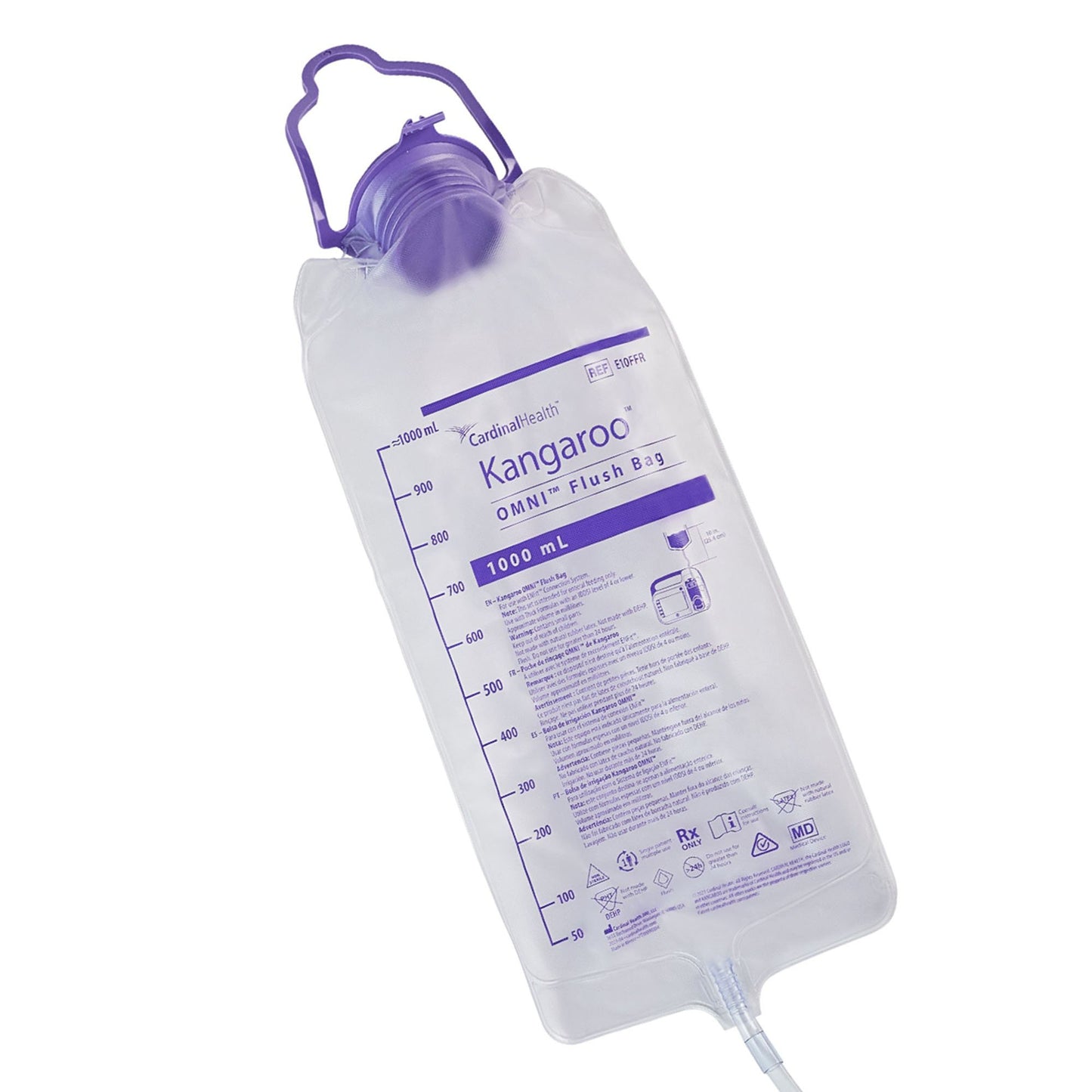 Enteral Feeding Pump Flush Bag Set Kangaroo OMNI™ ENtelliSet™ 1000 mL NonSterile | Cardinal E10FFR