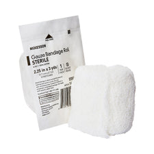 McKesson Sterile Fluff Bandage Roll, 2-1/4 Inch x 3 Yard, 6-Ply