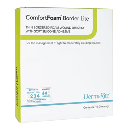 ComfortFoam™ Border Lite Thin Bordered Foam Wound Dressing, 2 x 2 Inch