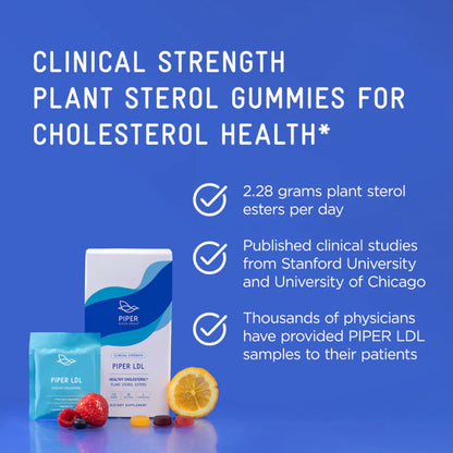 Piper Biosciences Clinical Strength LDL Healthy Cholesterol Gummies