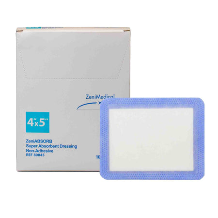 Focus Health Group 80045 ZeniABSORB Super Absorbent Dressing, 4 x 5 Inch