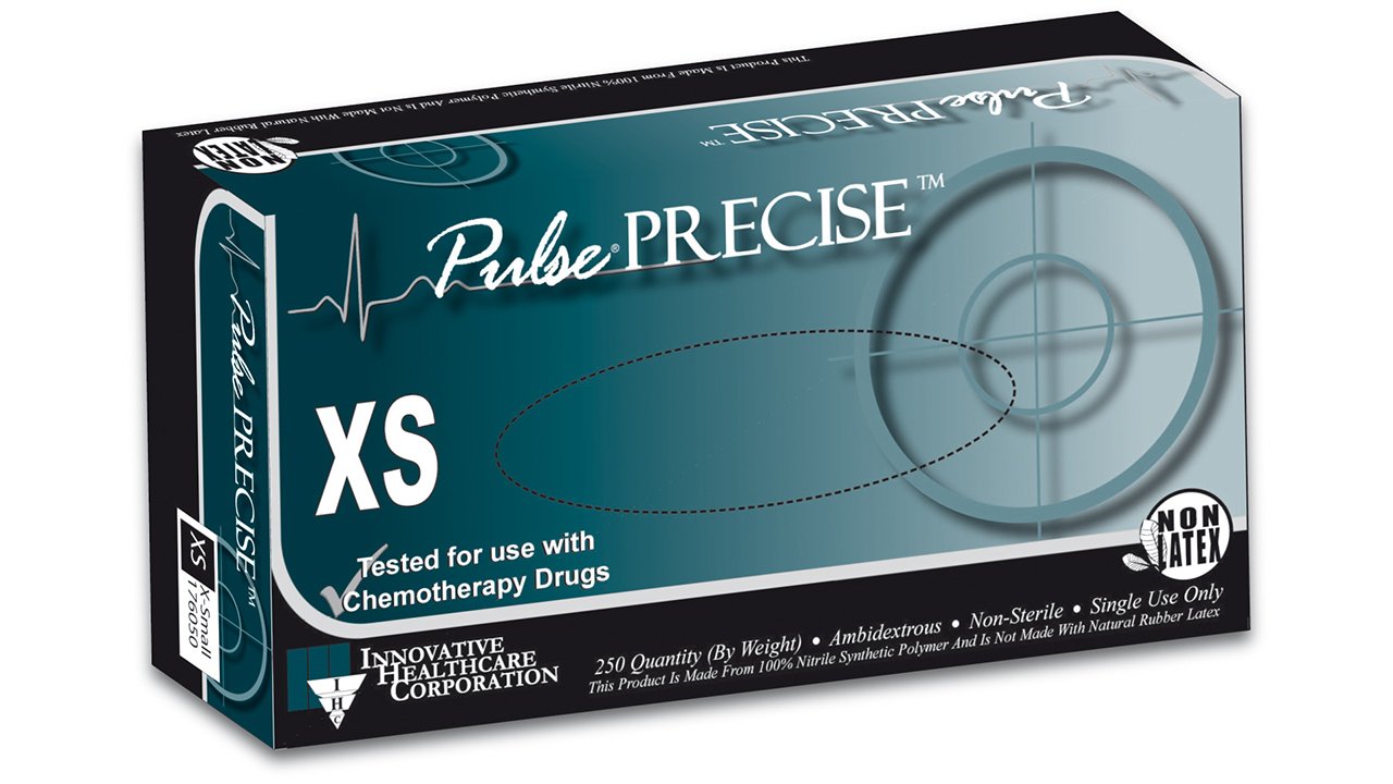 Pulse® Precise™ Nitrile Exam Glove, Extra Small, Aqua Blue