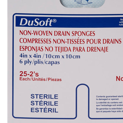 Dumex IV/Drain Split Dressing, 4 x 4 Inch, 6-Ply
