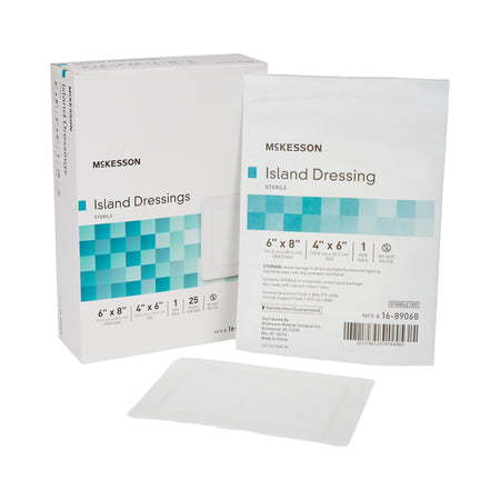 McKesson 16-89068 White Adhesive Dressing, 6 x 8 Inch