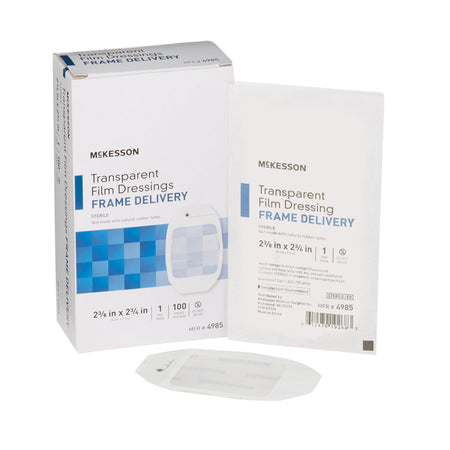 McKesson 4985 Octagonal Sterile Dressing with Frame-Style Delivery, 6 x 7 Centimeter