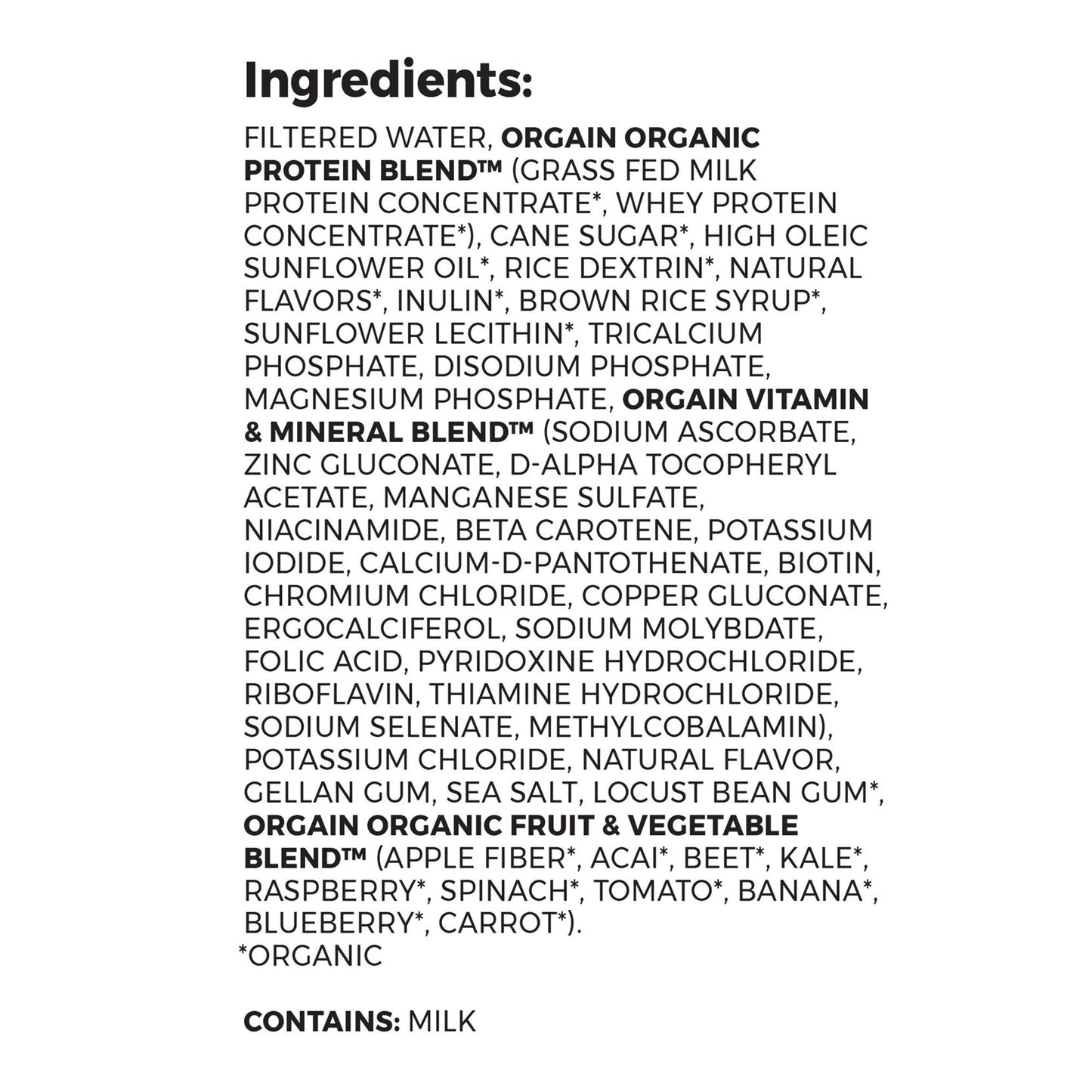 Orgain® Kids Plant Protein™ Organic Nutritional Shake, Vanilla, 8-ounce carton